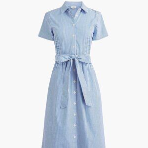 J.Crew Factory Striped Short Sleeve Midi Shirtdress – Size 10